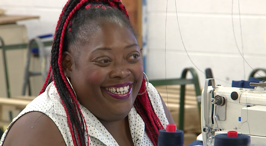 Cleveland’s Vocational Guidance Services sews pants for women in US Army, Navy Cleveland’s Vocational Guidance Services sews pants for women in US Army, Navy